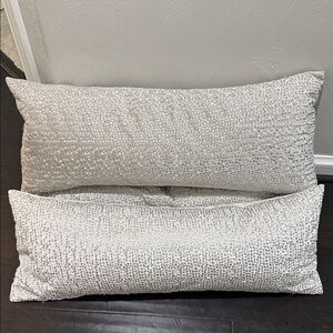 Elegant Textured Cream Pillows